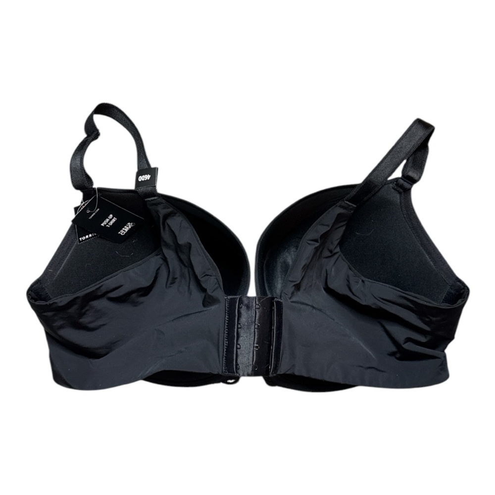 TORRID CURVE PERFECT T SHIRT PUSH UP BRA 46DD BLACK LACE INSET SMOOTH CUPS *NWT* - Picture 7 of 11